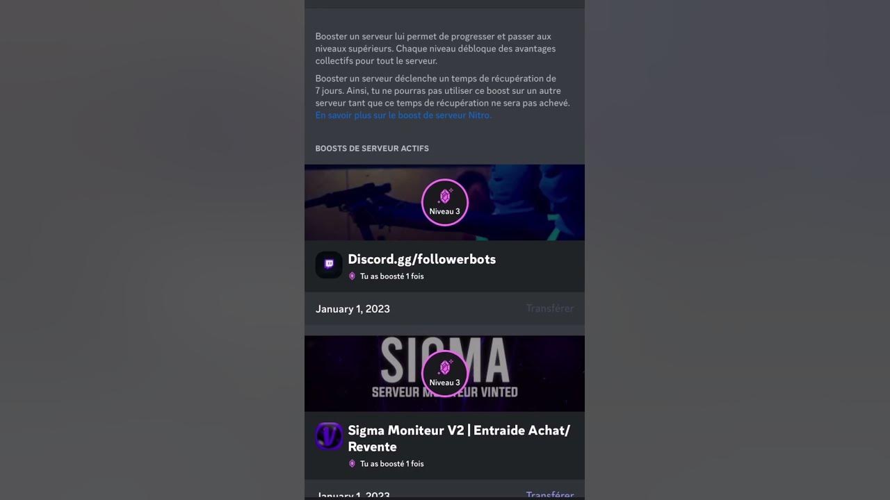Comment booster un serveur discord gratuitement !! YouTube