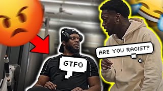 AWKWARD CONVERSATIONS WITH STRANGERS IN THE GYM PRANK !!