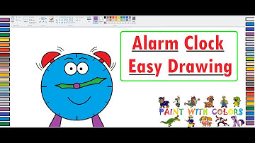 Alarm Clock Easy Drawing - How To Draw Alarm Clock - Draw In Ms Paint