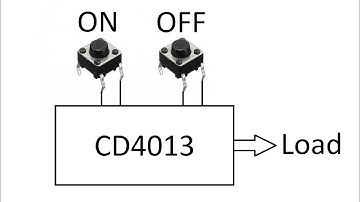 ON & OFF with two Push Button using CD4013