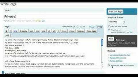 WordPress Plugin Excludes Pages-Posts From Menu