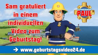 Feuerwehrmann Sam gratuliert - Geburtstagsvideo für Kinder