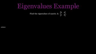 Easy Eigenvalue problem #maths  #matrix