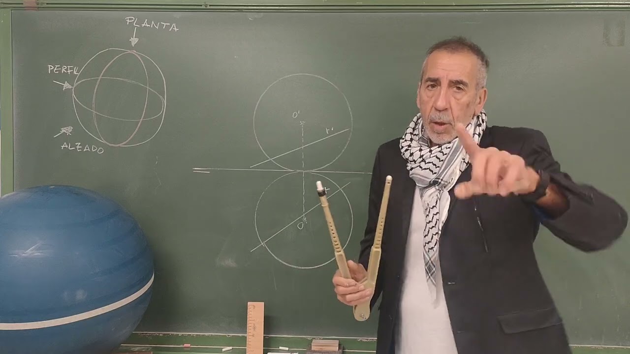 INTERSECCIÓN DE ESFERA CON PLANO PARALELO A LÍNEA DE TIERRA. 