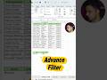 Stop Using Normal Filters! Try Excel Advanced Filter 🚀 #excel #Advance filter #exceltips#filter