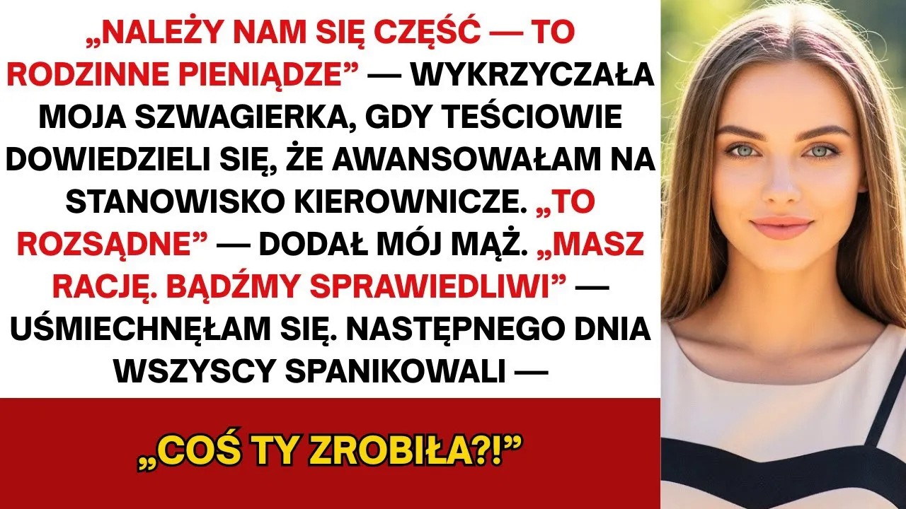 Gdy teściowie i mąż przyszli po moją podwyżkę — dałam ich rodzinie dokładnie to, co im się należało…