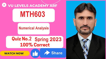 MTH603 Quiz No 2 Spring  2023 solved by Nadeem Iqbal