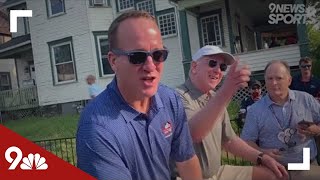 Peyton Manning at Hall of Fame parade in Canton