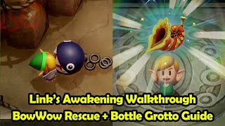 Bottle Grotto + BowWow Rescue Walkthrough - The Legend of Zelda: Link's Awakening (Switch)