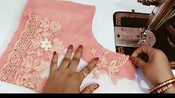 नेट ब्लाउज। Net saree blouse banana sikhe  , new dijain cutting and stitching ।