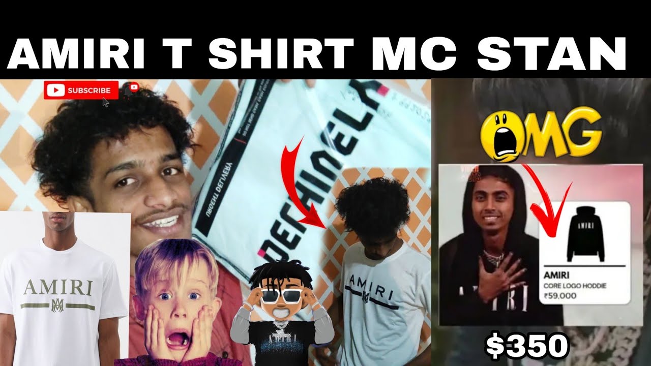 AMIRI T SHIRT PURCHASE ONLY 999 MC STAN T SHIRT WATCH MY VIDEO