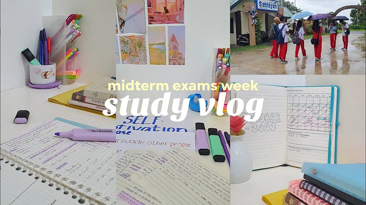 PRODUCTIVE STUDY VLOG | midterm exam week, study w...