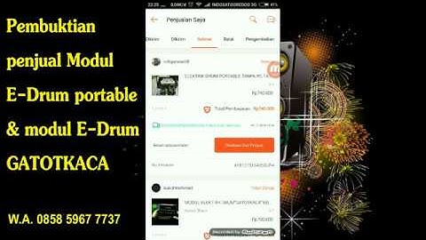 Pembuktian Penjual Modul E Drum Portable dab Modul E Drum GatotKaca