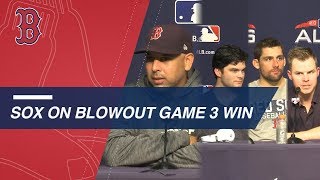 BOS@NYY Gm3: Red Sox talk lopsided win, Holt's cycle screenshot 4