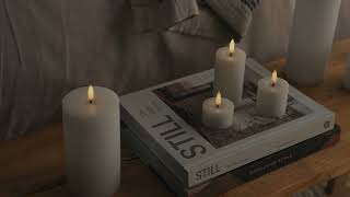 Nordic White Melted Pillar Candles ✨ | Soft LED Candlelight by Uyuni Lighting screenshot 3