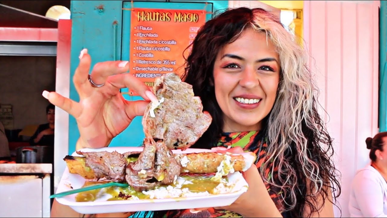 FLAUTAS con COSTILLA y la MEJOR SALSA de MEXICO - Crudeo Time