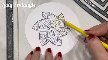 Easy swirl Zentangle tangle pattern for beginners /Drawing step by step