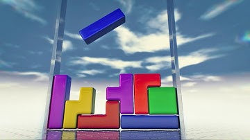 Soft Body TETRIS 3D Animation V2 (Cinema 4D - Standard Render) - Robo Video