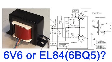 EL84 6V6 tube amplifier circuit, audio output transformer HT-8508AD 진공관앰프 회로 FLUXION audio