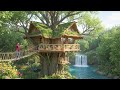 Man Living in the Forest - Building a Temporary Shelter - Bushcraft Survival