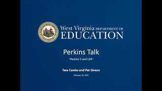 CareerTech TALK -  Perkins LEA Plan