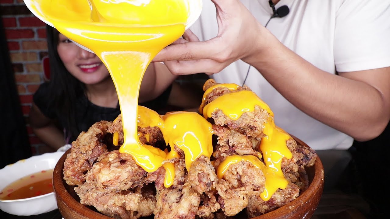 Cheese Overload Fried Chicken Mukbang!!! (Kantong Fried Chicken)