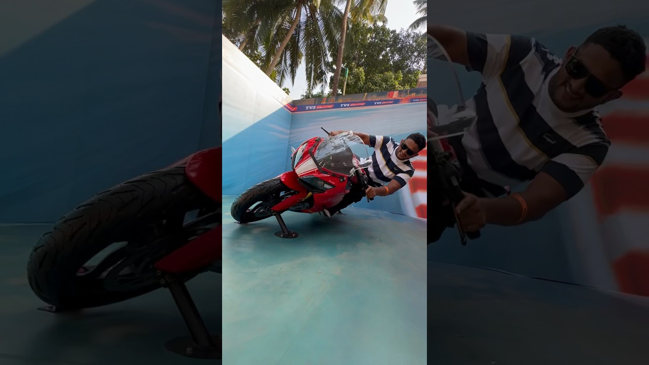 Bike Racing Feel Stand 😍 #shorts #tvsapache #racing #amazing #fun