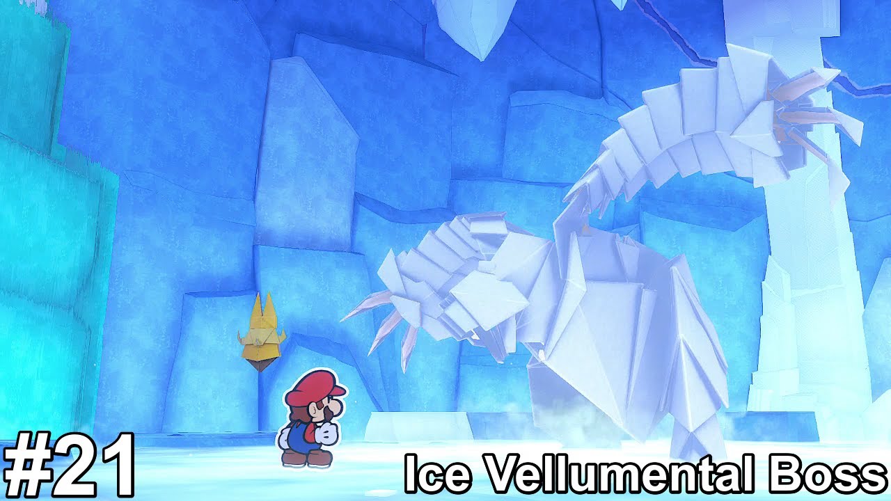 Paper Mario The Origami King Gameplay PART 21 Ice Vellumental Boss