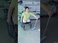 Beryl DAK amputee legless lady cleaning
