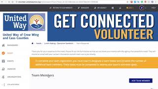 Get Connected: Creating a Team (volunteers)