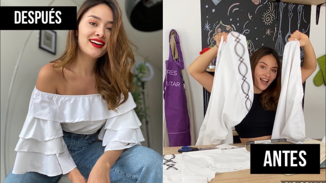 Usando unas fundas de almohadas para hacer una blusa