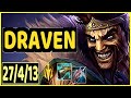 DRAVEN VS TEEMO - 27/4/13 KDA ADC GAMEPLAY