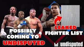 🔥UNDISPUTED LEAKS – FLOYD MAYWEATHER, MIKE TYSON, TANK DAVIS. POTENTIAL Fighter Roster DISCOVERED