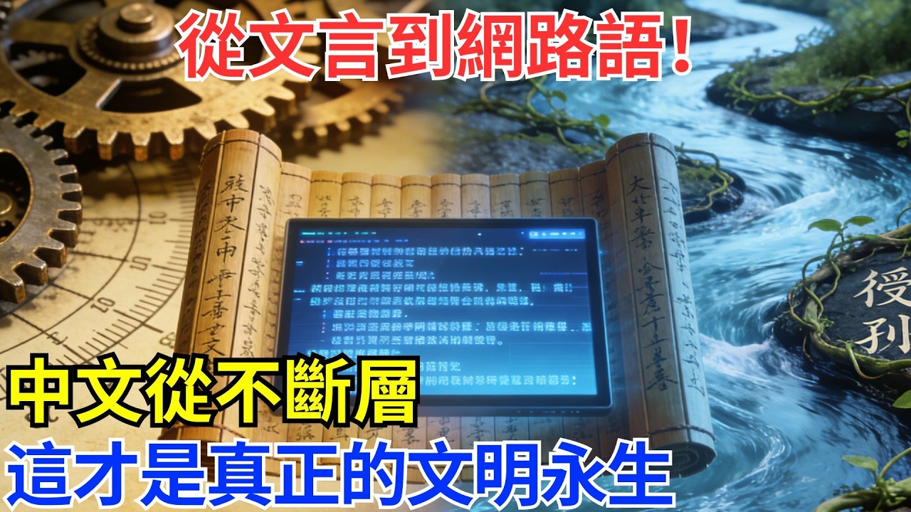 西方語言靠「標準化」續命，中文靠「演化包容」永生！白話文沒殺死文言，網絡語也沒淹沒唐詩#基建 #科技 #科普 #奇跡 #世界奇跡 #基建狂魔