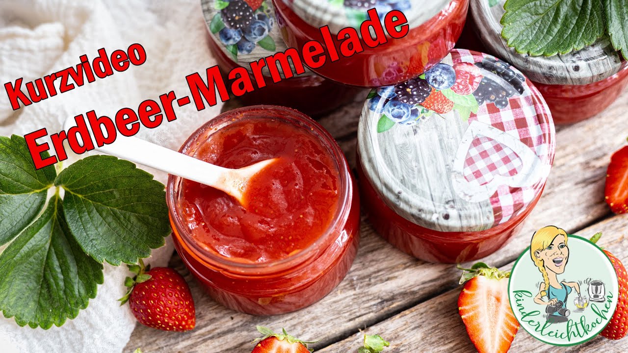 Kurzvideo: Samtige Erdbeer-Marmelade mit Vanille &amp; Sekt mit dem ...
