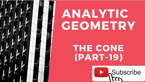 Cone represented by a general equation of second degree