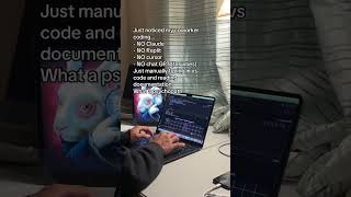 Larping coding by hand #csmajor #computerscience #ai #coding #vibecoding