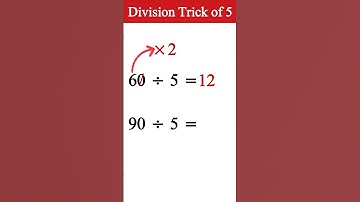 🤯💯 Division Trick by 5 #shorts #division #tricks #divisiontricks
