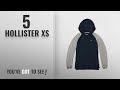 Top 10 Hollister Xs [2018]: Hollister New Blue Hooded Top Long Sleeve Colour-Block Stretch Men Grey