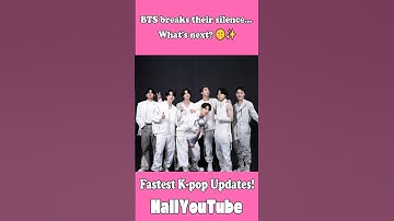 BTS breaks their silence... What