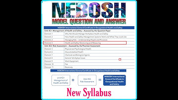 NEBOSH (New Syllabus) Important Quest and ans  Element:4:Health and Safety Monitoring and Measuring