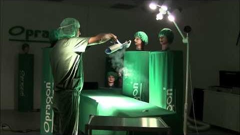 See how Opragon sweeps bacteria from surgical team down and away