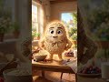 Cute Ots Character Reveals Energy Secret 😳 | Healthy Food AI Story #shorts