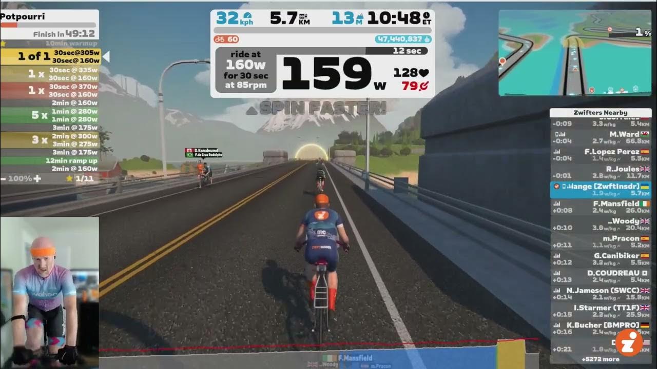 "Potpourri" Workout // Zwift "Build Me Up" Training Plan // Week 10
