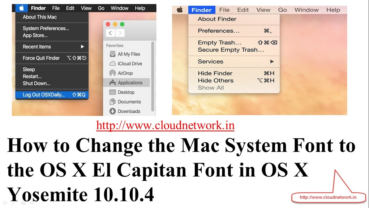 system fonts for mac and pc