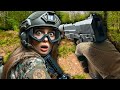 Airsoft girls humiliated on camera try not to laugh