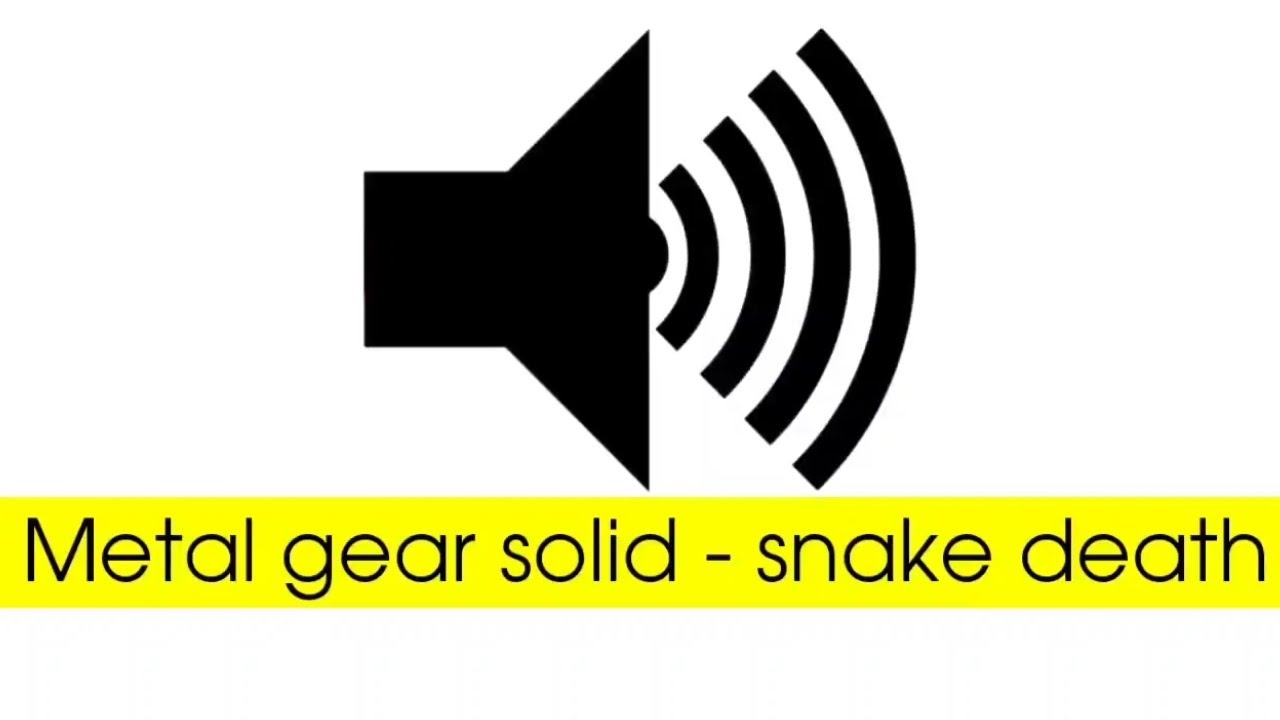 Snake death (metal gear solid) sound effect - YouTube
