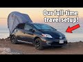 Toyota prius camper conversion tour for a couple