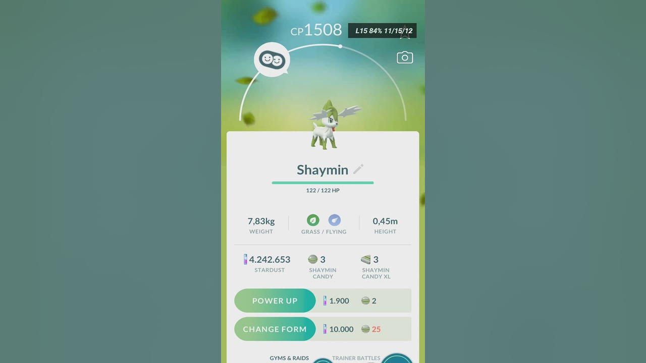 How to change Shaymin Forme in Pokémon Go