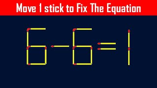 Matchstick Puzzle - Fix The Equation #matchstickpuzzle #simplylogical